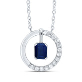 1/12CTW-DIA CN 4X3MM EM-BS NAT GEM FASHION NECKLACE(18 INCH)